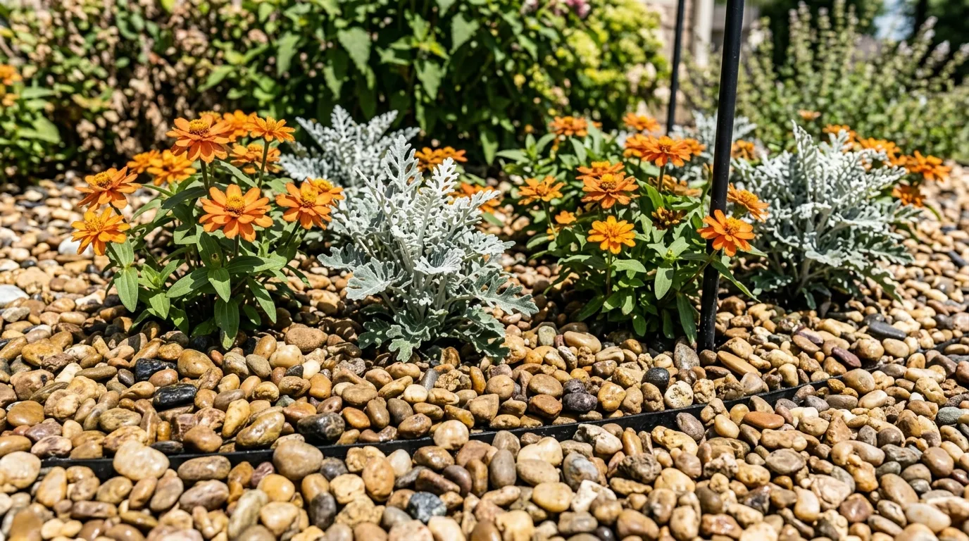 Mixed Stone and Flower Layout